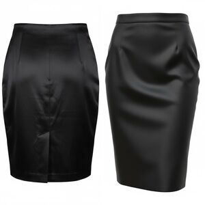 Brooks Brothers Black SILK Pencil Skirt Size 10 NWT